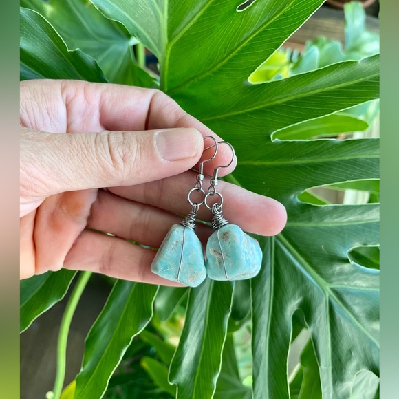 Jewelry - Blue Caribbean Calcite Earrings